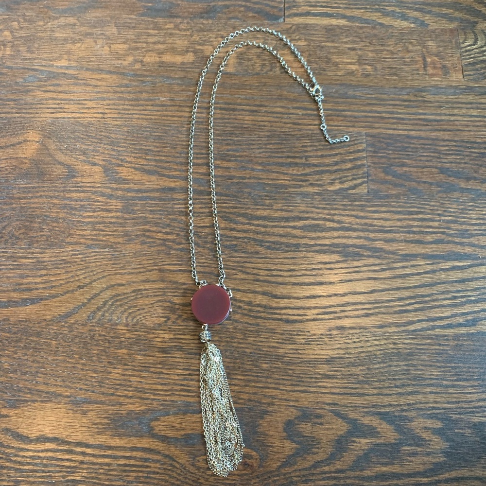 Charming Charlie reversible tassel necklace